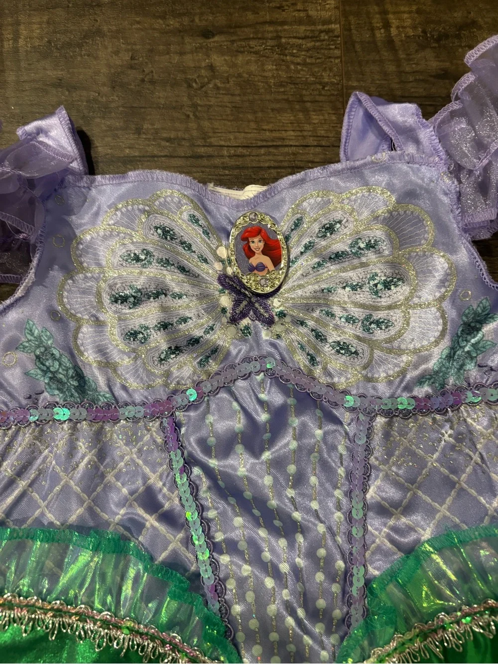 Disney Purple and Green Ariel Mermaid Dress Costume - Picture 2 of 4